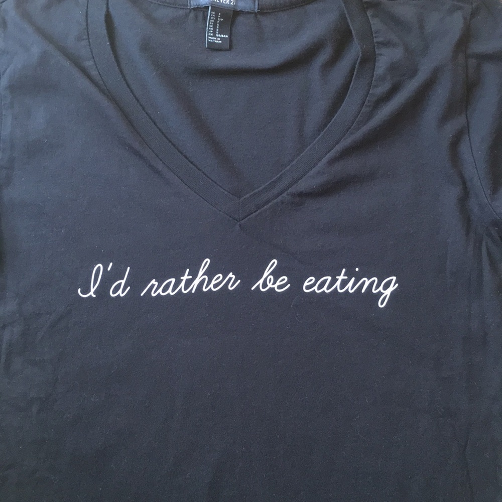 Forever21 black v- neck tee